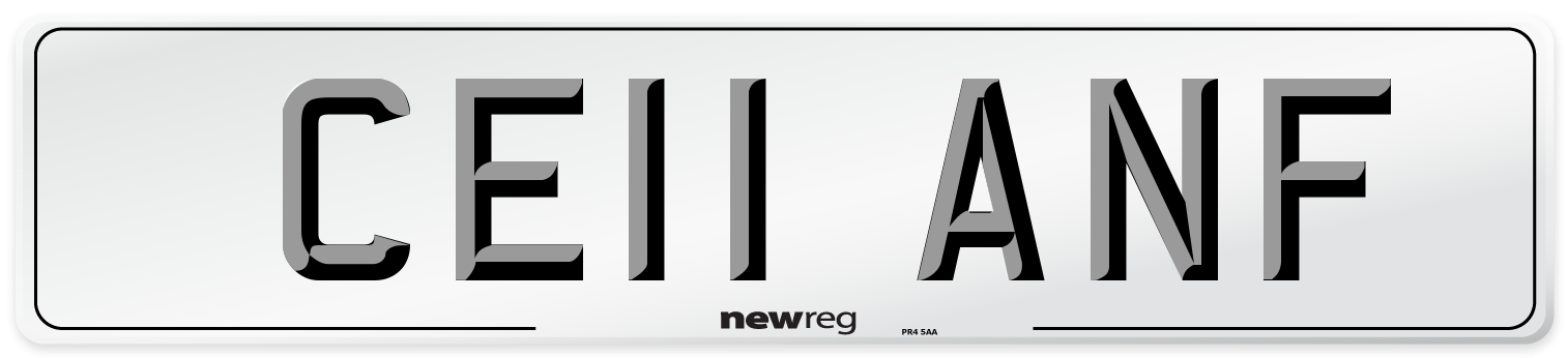 CE11 ANF Number Plate from New Reg